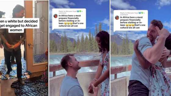 Mzansi reacts as white man pays lobola by throwing money on the floor at future in-laws' house in viral video