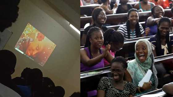Lecturer projects laptop screen with photo of the course rep used as display picture