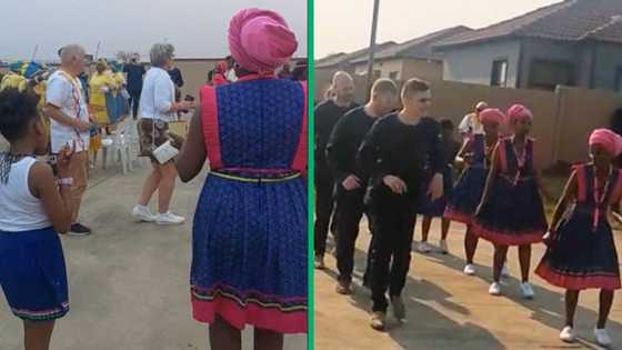 White family dances happily at Ekurhuleni wedding in TikTok video, netizens vibe with them