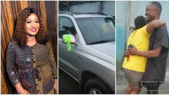 Loving husband throws wife off balance, wakes her up with music, gift of Highlander car on her birthday in video