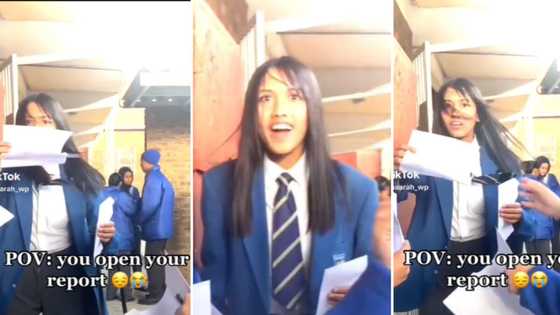 Cape Town schoolgirl gets startled when she opens her school report, Mzansi understands the feeling: “Same”