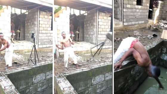 Man sends phone flying into water while trying to create content, SA bursts out laughing: "Day made nje"