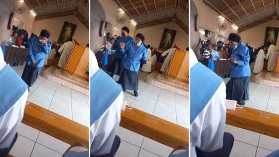 Another gogo wows SA with energetic moves at church, Mzansi impressed by fast and fancy footwork: "Yes gal"