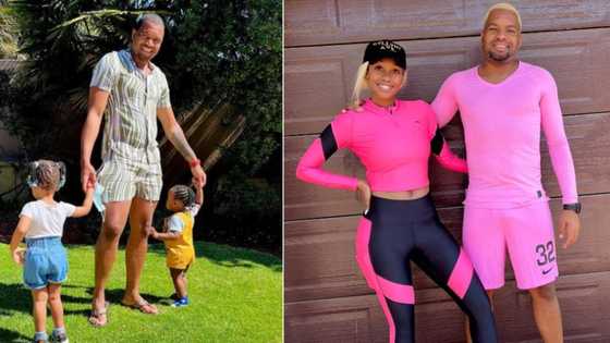 Itumeleng Khune and wife Sphelele Makunga: 5 Moments of couple being mom and dad GOATS for their 2 adorable daughters