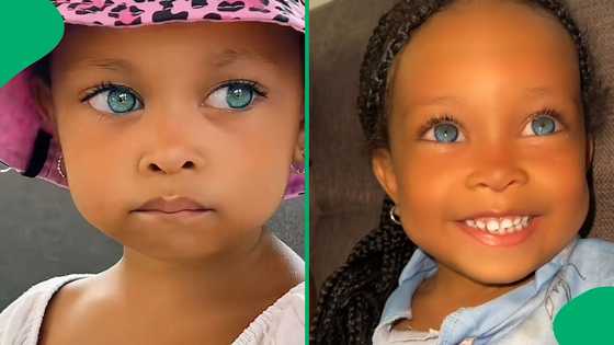"Is it a filter": Cute baby girl's breathtaking blue eyes leave peeps with questions