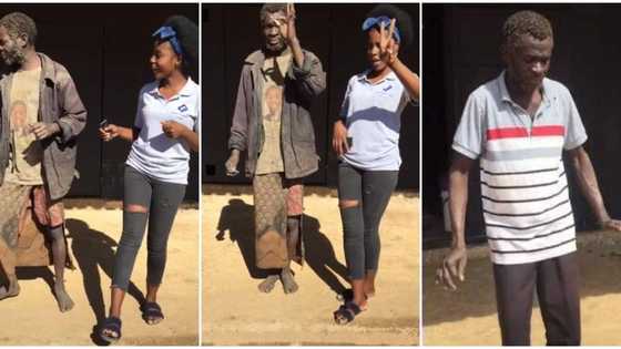 Lady befriends homeless man on street, dances, plays with him and changes his clothes, videos stir reactions