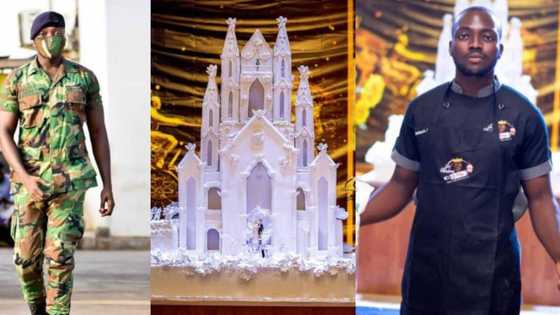 Baking king: Talented soldier makes giant castle cake for fairytale wedding