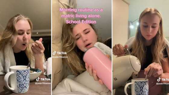 Matric student living alone shows TikTok what her morning routine consists of: Independence on another level