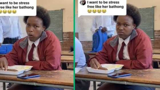 TikTok video shows Rustenburg student in class eating pap with bare hands, SA cracks jokes