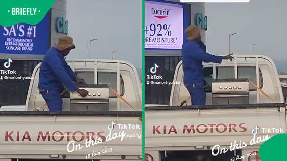 SA man turns gas stove into DJ deck on moving bakkie, leaves Mzansi in stitches