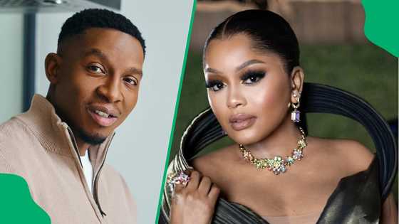 Lerato Kganyago and Lawrence Maleka’s backstage hug sparks reactions: "Thought it was a hidden kiss"