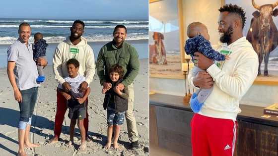 “You’re a good dad”: Mzansi reacts to Siya Kolisi’s pic with Minnie Dlamini-Jones’ son