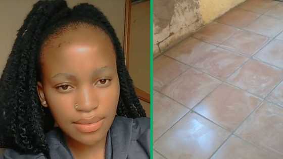 Young woman tiles her own floor, TikTok video captures Mzansi's heart