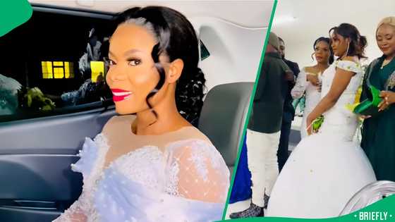 "The husband knows something": Wedding guest shows up in white wedding gown, SA astonished