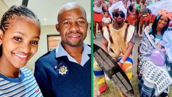 Durban woman marries policeman 1 year after chatting in DMs, TikTok video has ladies gushing over cop relationships