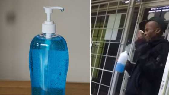 Man caught on video drinking hand sanitser, his priceless reaction has SA in stitches: “Rest in peace”
