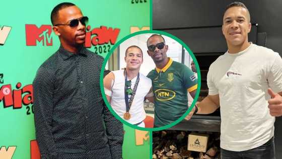 Springboks star Cheslin Kolbe stans Zakes Bantwini in heartwarming post: "When you meet the legend"