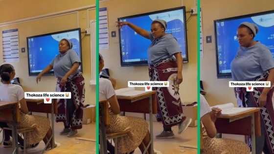 TikTok video captures fun life science teacher dancing to sangoma-inspired soundtrack for her class