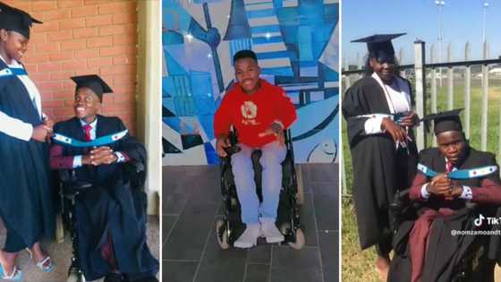 South African graduate dances in wheelchair on stage at Mangosuthu University of Technology, Mzansi balls