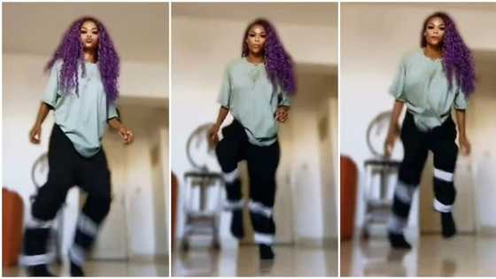 Young lady performs crazy legwork dance, smoothly moves like a robot in viral video