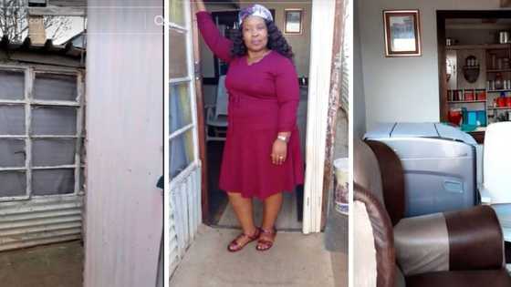 Woman trends for shack glow-up, peeps impressed by her creativity