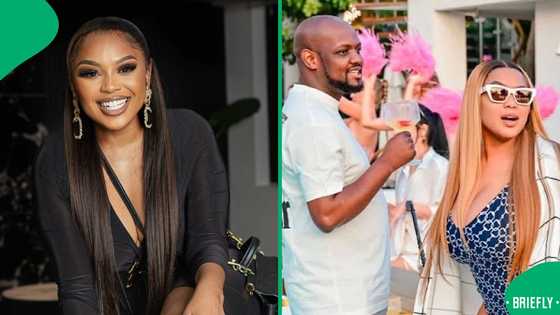 Lerato Kganyago pampers herself as husband Thami Ndlala's lights get cut