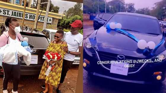 Husband gifts wife brand new car after she gives birth to a son