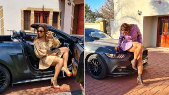 Thirsty men shower beautiful woman in stunning sportscar with proposals
