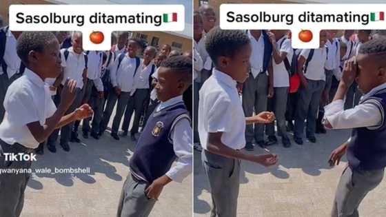 2 SA Primary schoolboys in Sasolburg have TikTok dance battle, Mzansi has jokes and guess troublemaker between them