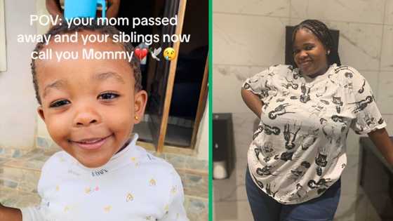 "Help me lord": Woman shares how little sister calls her "mama" after their mother passed away