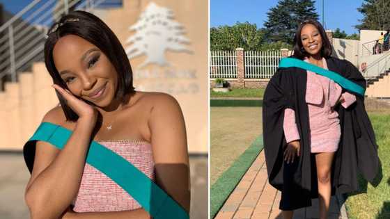 Stunning graduate celebrates bagging 16 distinctions in record time, Mzansi showers her with congratulations