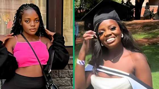 Young graduate from the University of Johannesburg, shines in sparkling white dress, shares TikTok video