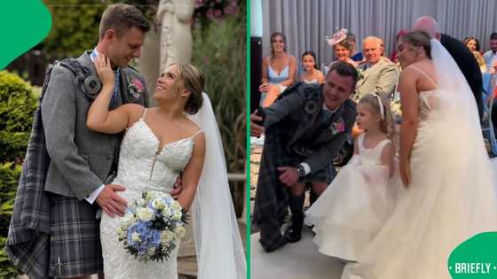"That's a pure heart": Wedding vows interrupted by toddler's heartwarming selfie plea, SA amused