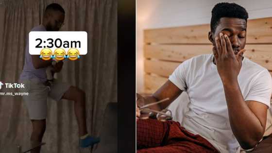 Mzansi man desperate to put baby to sleep does funny dance in adorable TikTok, peeps hearts warmed