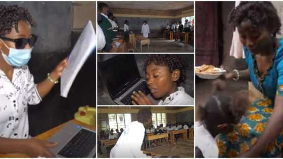 Blind English teacher with blind daughter speaks in video, shares how she lost her sight at 10