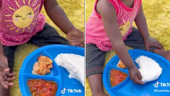 Video of toddler named Faith who enjoys pap, gravy and meat meal prepared by mom warms netizen's hearts