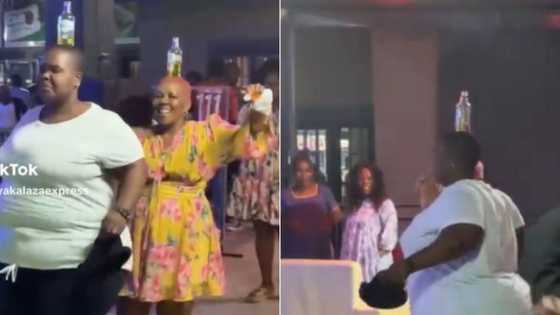 2 Women balance booze on heads at groove in lit amapiano dance routine, TikTok entertains Mzansi