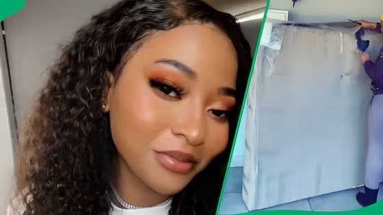 Mzansi woman impresses with Takealot headboard purchase in a video