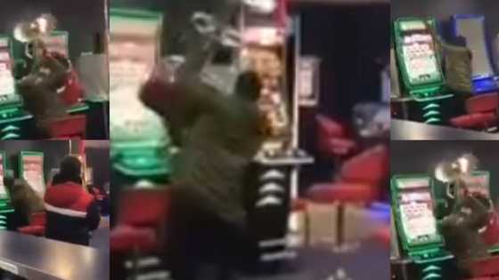Gambling gone wrong: Clip shows man smashing slot machine with a chair