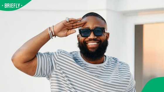 Cassper Nyovest and wife Pulane stun in matching green outfits at Eswatini wedding