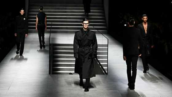 Sober and sleek elegance for Dolce & Gabbana's black-clad men