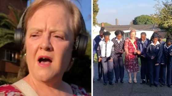 Afrikaans teacher's amapiano dance moves with students to 'Myztro Ah Ah' will leave you in awe