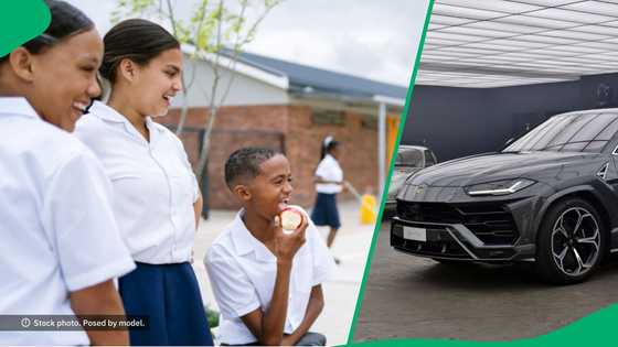 Dad fetches son from school in Lamborghini, pupils go crazy over whip in TikTok video