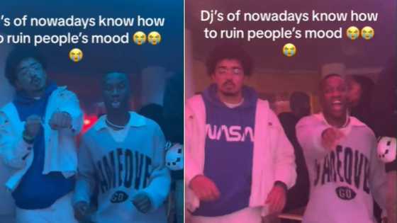 'Mnike' fiddled with by DJ in club, TikTok video of 2 men upset by ruined amapiano has Mzansi feeling their bitter disappointment
