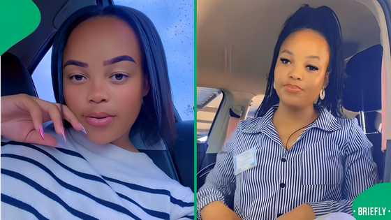 Woman does the most after receiving flowers for the 1st time, video leaves Manzsi amused