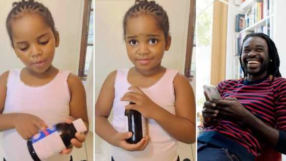 Little girl fakes coughing in order to have some medicine, SA commends her budding acting skills