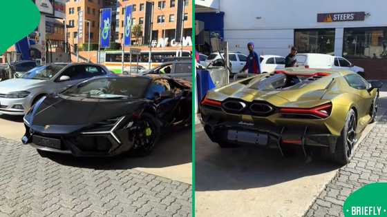 "From the Batcave to Cape Town": Gent shows Lamborghinis turning heads at a petrol station
