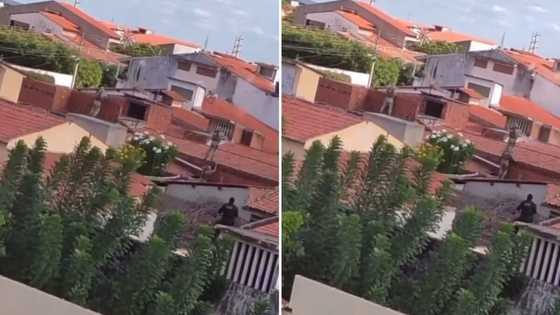 Man dodges police bullets on a rooftop, South Africans left confused: “Is It a movie or real-life stuff?”