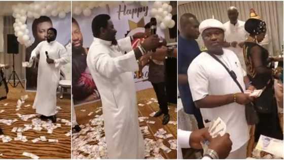 Money rains on pastor as he sings with melodious voice on his birthday, people enthralled by the video
