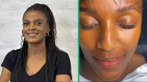 South African lash tech breaks the internet with stunning eyebrow extensions in a TikTok video